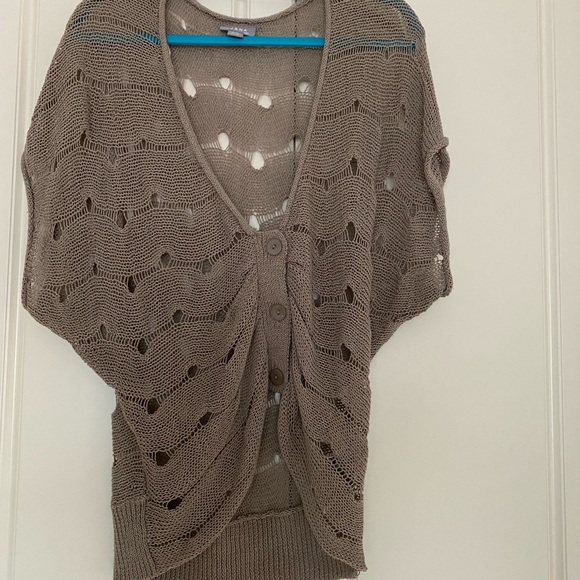 JANA SHORT SLEEVES KNITTED CARDIGAN SZ L/ XL - Picture 2 of 10